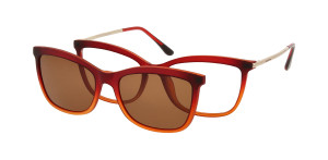 Oprawki Korekcyjne Damskie Solano Eco Performance Z Nakładką Z Filtrem Polaryzacyjnym Cl 90153 Transparentny Brązowe