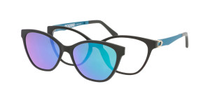 Oprawki Korekcyjne Damskie Solano Z Nakładką Z Filtrem Polaryzacyjnym Cl 90157 Niebieski Czarne