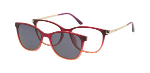 Oprawki Korekcyjne Damskie Solano Z Nakładką Z Filtrem Polaryzacyjnym Cl 90159 Fioletowy Burgundowe