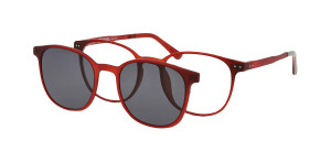 Oprawki Korekcyjne Unisex Solano Z Nakładką Z Filtrem Polaryzacyjnym Cl 90163 Fioletowy Burgundowe