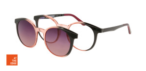 Oprawki Korekcyjne Damskie Solano Z Nakładką Z Filtrem Polaryzacyjnym Cl 90174 Różowy Czarne