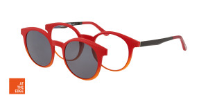 Oprawki Korekcyjne Damskie Solano Z Nakładką Z Filtrem Polaryzacyjnym Cl 90174 Czerwony Czarne