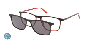 Oprawki Korekcyjne Męskie Solano Z Nakładką Z Filtrem Polaryzacyjnym Cl 90176 Antyrefleks Czerwony Czarne