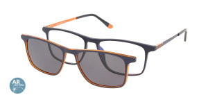 Oprawki Korekcyjne Męskie Solano Z Nakładką Z Filtrem Polaryzacyjnym Cl 90176 Antyrefleks Pomarańczowy Czarne