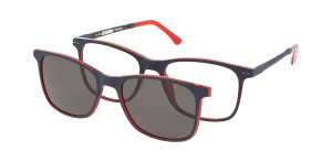 Oprawki Korekcyjne Unisex Solano Z Nakładką Z Filtrem Polaryzacyjnym Cl 90178 Czerwony Czarne