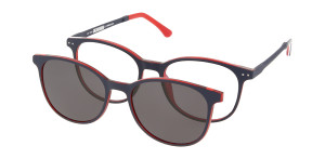 Oprawki Korekcyjne Unisex Solano Z Nakładką Z Filtrem Polaryzacyjnym Cl 90180 Czerwony Czarne