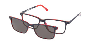 Oprawki Korekcyjne Unisex Solano Z Nakładką Z Filtrem Polaryzacyjnym Cl 90181 Czerwony Czarne