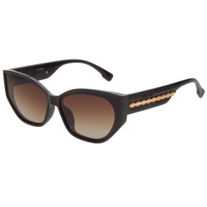 Joker Damskie Okulary Przeciwsłoneczne Z Filtrem Uv 400 Jr 4664 Brązowy Brązowe