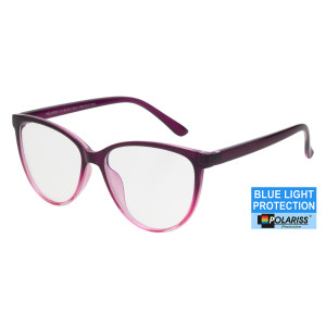 Polariss Okulary Damskie Z Filtrem Blue Light Do Komputera - Bpol 223 F Fioletowe