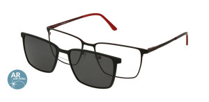 Oprawki Korekcyjne Unisex Solano Z Nakładką Z Filtrem Polaryzacyjnym Cl 10194 Czerwony Czerwone