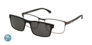 Oprawki Korekcyjne Męskie Solano Z Nakładką Z Filtrem Polaryzacyjnym Cl 10195 C Białe