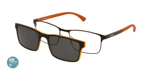 Oprawki Korekcyjne Męskie Solano Z Nakładką Z Filtrem Polaryzacyjnym Cl 10195 E Białe