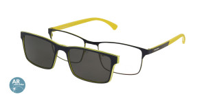 Oprawki Korekcyjne Męskie Solano Z Nakładką Z Filtrem Polaryzacyjnym Cl 10195 F Białe