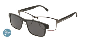 Oprawki Korekcyjne Męskie Solano Z Nakładką Z Filtrem Polaryzacyjnym Cl 10196 C Białe