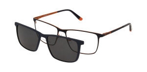 Oprawki Korekcyjne Męskie Solano Z Nakładką Z Filtrem Polaryzacyjnym Cl 10198 C Białe