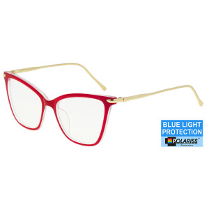 Polariss Okulary Damskie Z Filtrem Blue Light Do Komputera - Bpol 230 C Fioletowe