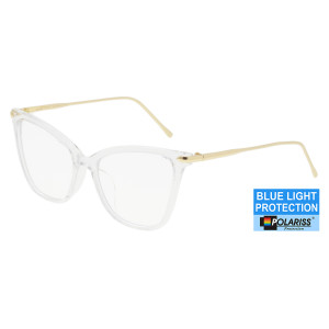 Polariss Okulary Damskie Z Filtrem Blue Light Do Komputera - Bpol 230 T Fioletowe