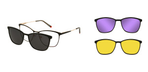 Oprawki Korekcyjne Damskie Solano Cl 10246 Set Z Kompletem 3 Nakładek 