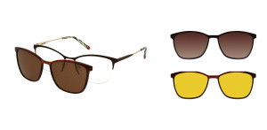 Oprawki Korekcyjne Damskie Solano Cl 10247 Set Z Kompletem 3 Nakładek 