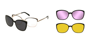 Oprawki Korekcyjne Damskie Solano Cl 10252 Set Z Kompletem 3 Nakładek 