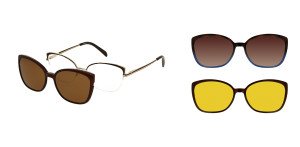 Oprawki Korekcyjne Damskie Solano Cl 10253 Set Z Kompletem 3 Nakładek 