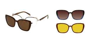 Oprawki Korekcyjne Damskie Solano Cl 10255 Set Z Kompletem 3 Nakładek 