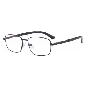 Metalowe Męskie Męskie Okulary Zerówki Z Filtrem Blue Light Do Komputera 25154b Czarny Czarne