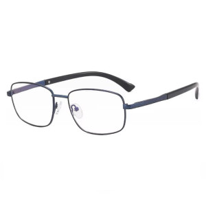 Metalowe Męskie Męskie Okulary Zerówki Z Filtrem Blue Light Do Komputera 25154e Granatowy Fioletowe