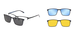 Oprawki Korekcyjne Męskie Solano Cl 10269 Set Z Kompletem 3 Nakładek 