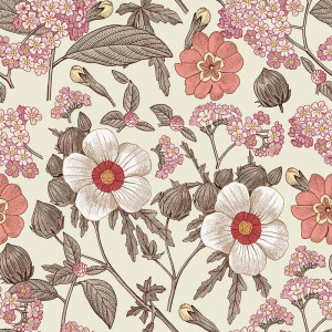 Tapeta do pokoju dziecka Retro Bouquet
