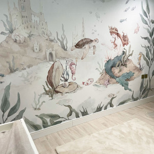 Tapeta do pokoju dziecka Podwodne Królestwo – mural