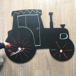 Tablica magnetyczna - kredowa Traktor