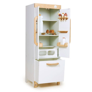 Drewniana lodówka z kostkarką do lodu, Tender Leaf Toys