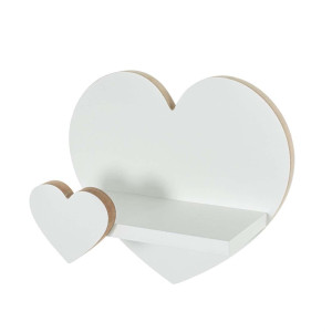 Drewniana półka ścienna Serca