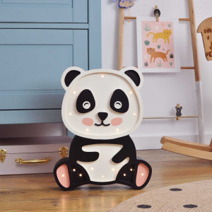 Drewniana lampka Led do pokoju dziecięcego Panda