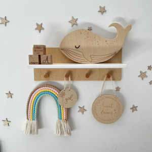 Drewniakowa – Półka Simple – drewniana półka ścienna do pokoju dziecięcego