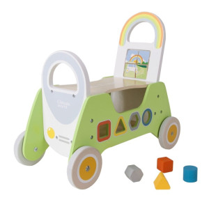 CLASSIC WORLD Drewniany Jeździk MONTESSORI Pchacz 2w1