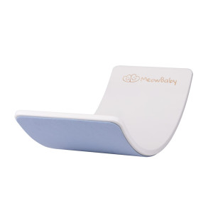 Deska do balansowania z filcem biała 80x30cm Balance Board, Filc Jasnoniebieski