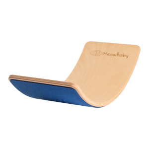 Deska do balansowania z filcem 80x30cm Balance Board, Niebieski