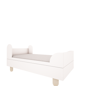 Drewniane łóżko dla dzieci 80 x 200 cm Basic białe