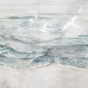 Tapeta Artystyczna Malumi On The Sea - Mint