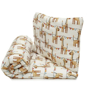 Bambusowa pościel z wypełnieniem 100x135 cm Kolorowe Żyrafy