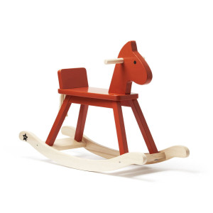Kid's Concept - Koń na biegunach orange red CARL LARSSON