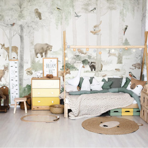 Tapeta dla dzieci Malumi _ WOODLET FAMILY Green