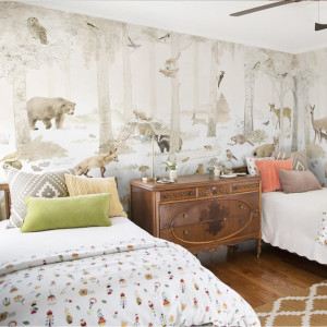 Tapeta dla dzieci Malumi _WOODLET FAMILY Beige