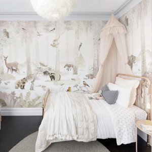 Tapeta dla dzieci Malumi _ WOODLET FAMILY - Pink