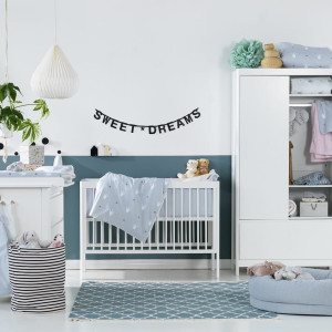 Drewniane łóżeczko sofa dla dzieci Lukas Białe 120x60