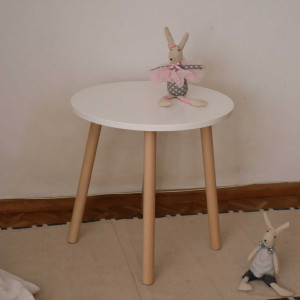 Drewniany okrągły stolik dla dzieci 50 cm