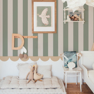 Tapeta do pokoju dziecka Portofino Stripes Green