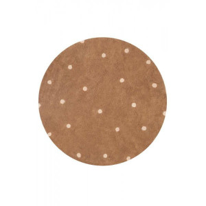 Dywan Bawełniany Do Prania Round Dot Chestnut 140cm